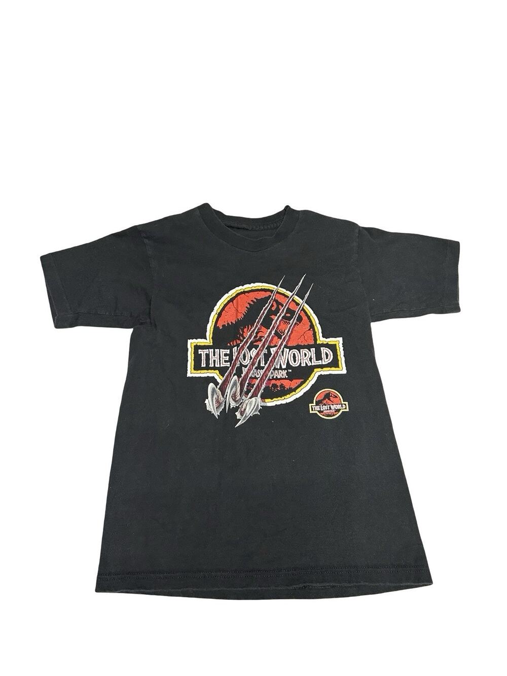 Jurassic Park The Lost World Kids XL Black Graphic T-Shirt No Size Tag